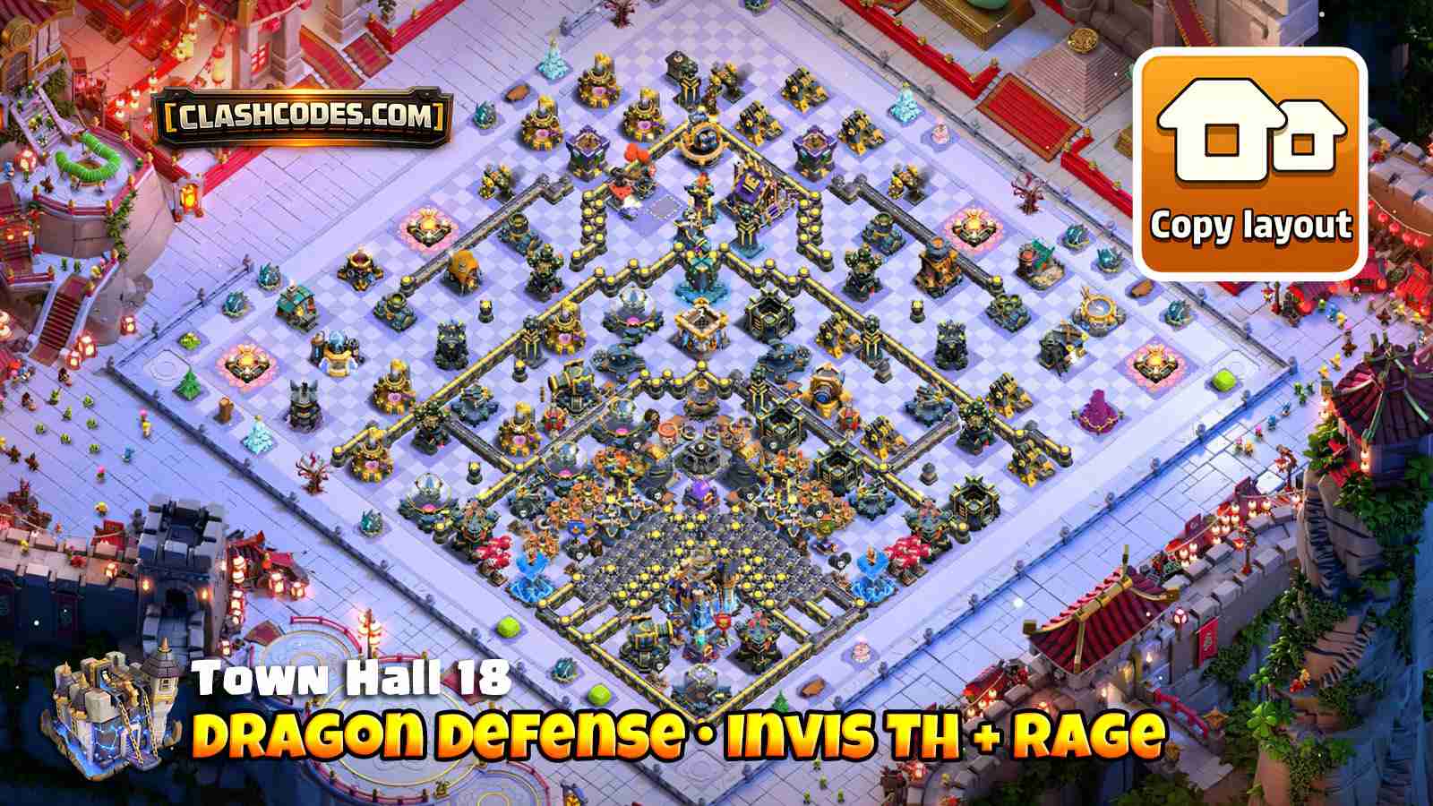 Invisible town hall setup forcing dragons into raged firespitters