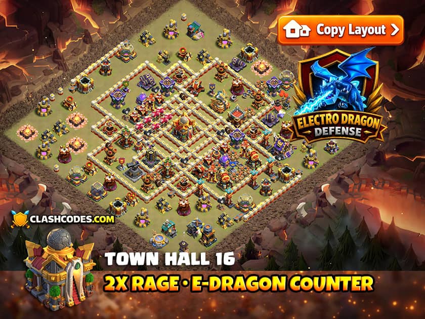 Irregular walls redirect troops and limit Electro Dragon chain value