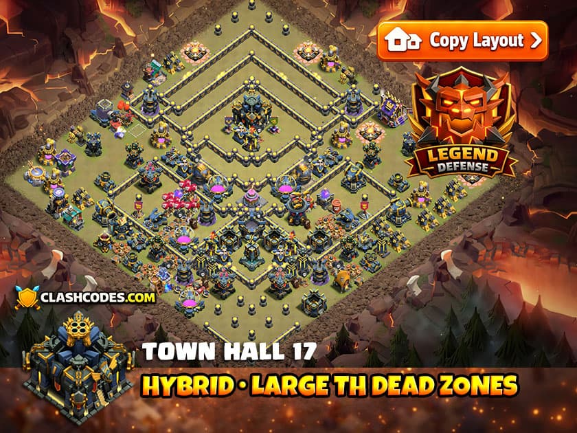 Hybrid base for TH18 with large dead zones around Town Hall
