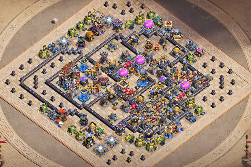Unbeatable TH18 Hybrid Base for Ultimate Defense