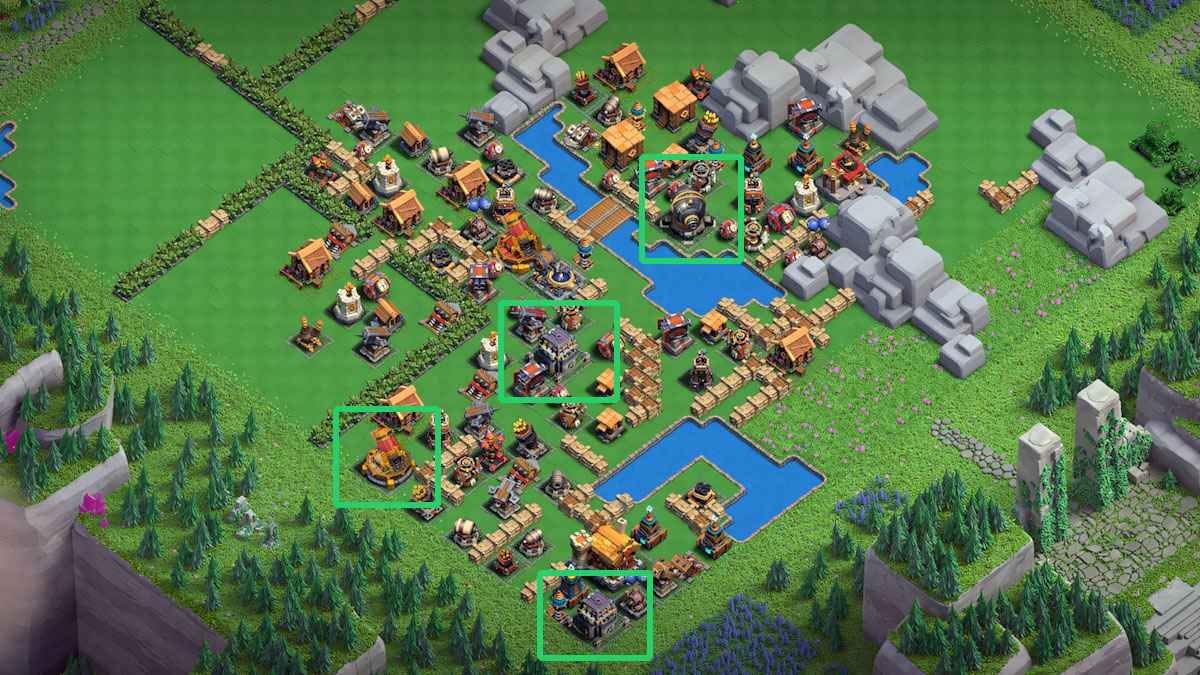 Base View For COC Skeleton Park Level 4 with Minion Hive and Rocket Artillery