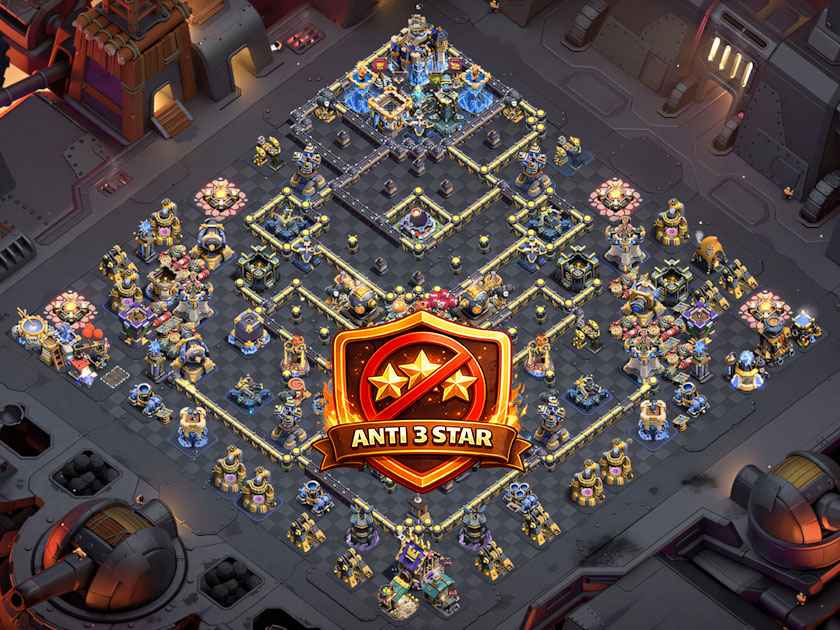 Unbeatable Town Hall 18 Layout for War Defense (New Meta)