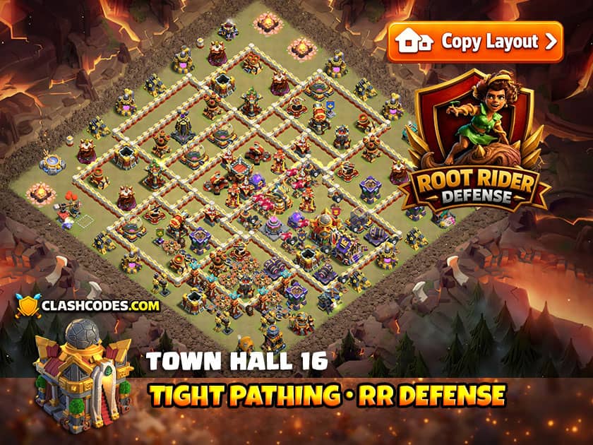 Side deadzones redirect Root Riders while Multi Infernos damage them near core