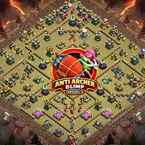 TH14 Super Archer Blimp Defense Base with Copy Link