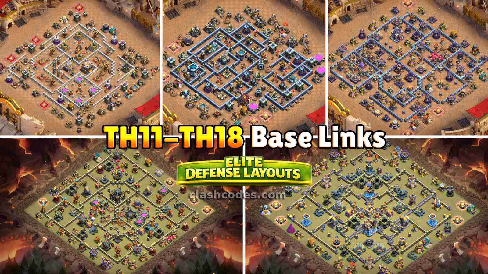 TH11–TH18 Meta Base Links for War, CWL & Ranked