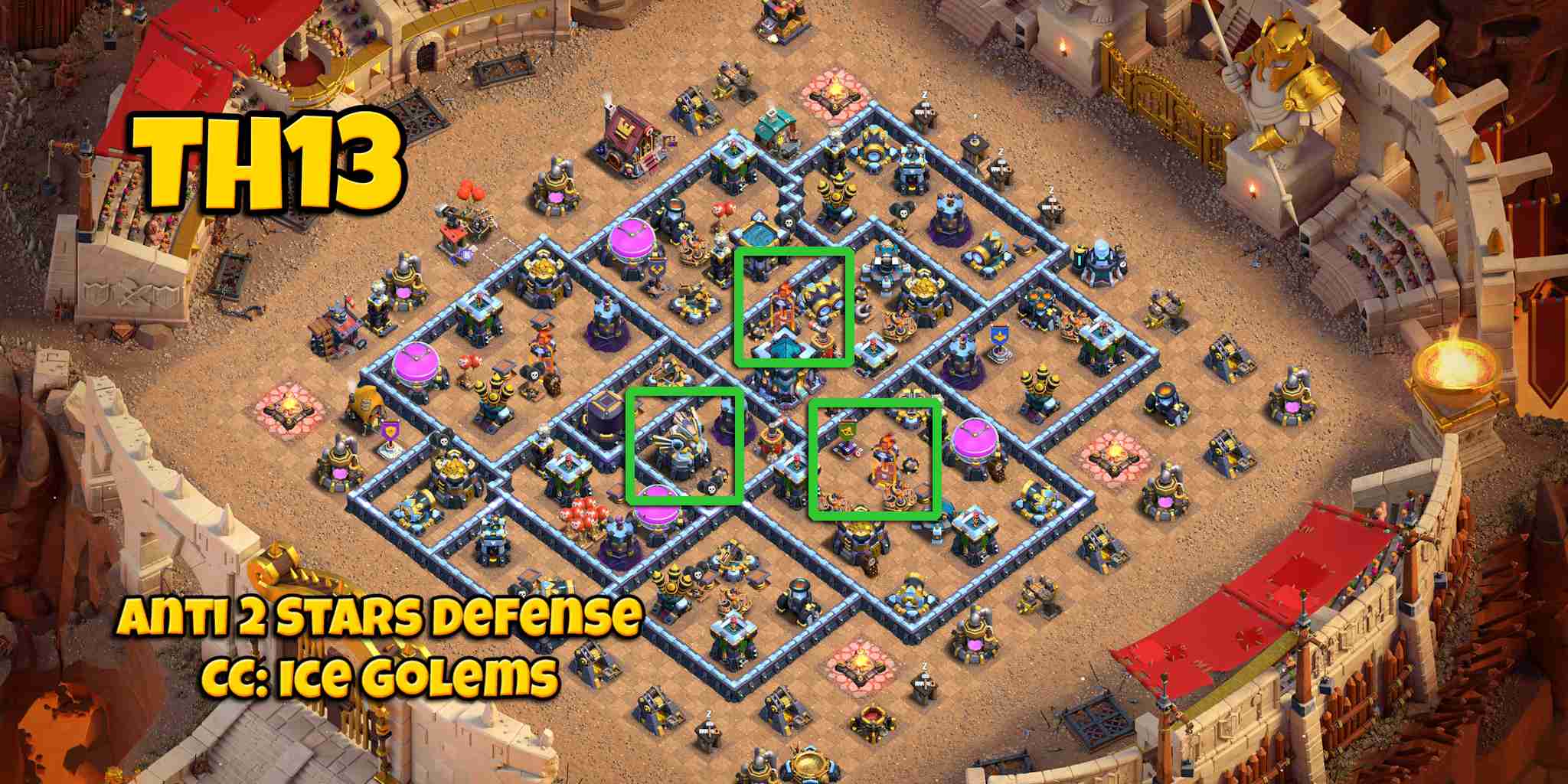 Strong Anti 2 Star Defense Base For TH13 Players - Clash of Clans 2025