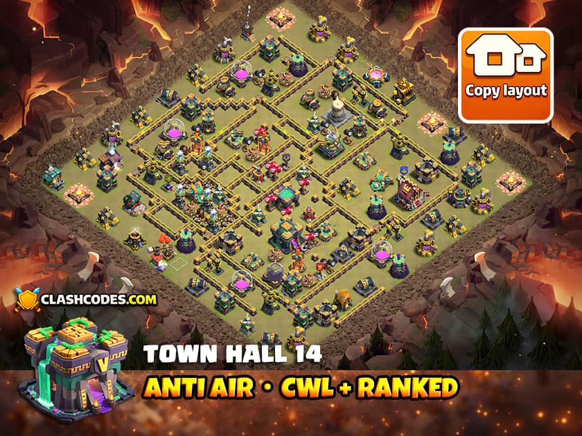 Base View TH14 Ranked Battle | Clash of Clans 2026