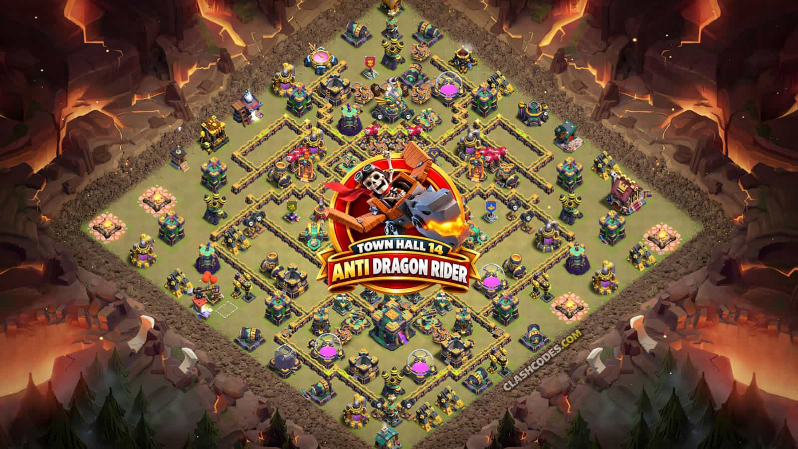 TH14 Dragon Rider Defense Base with Copy Link