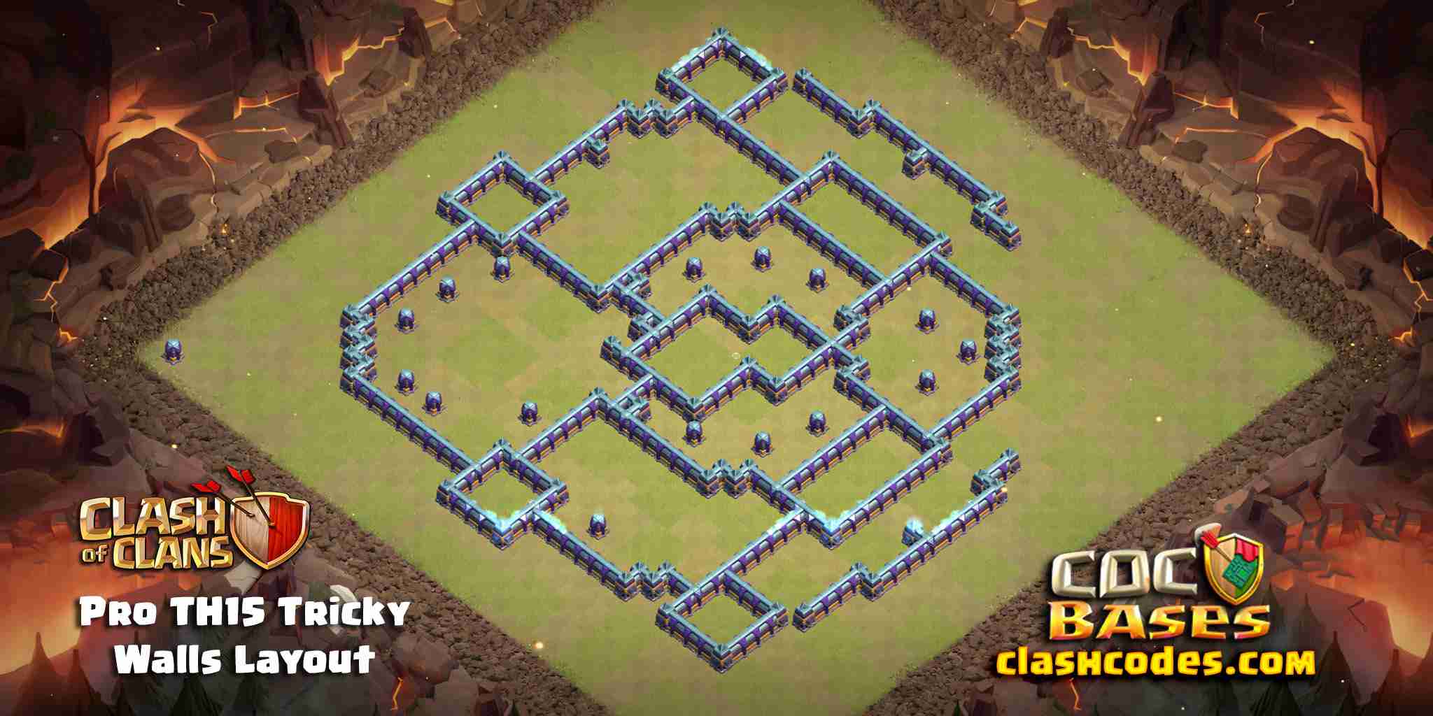 Tricky Walls For Legend TH15 Ground Defense
