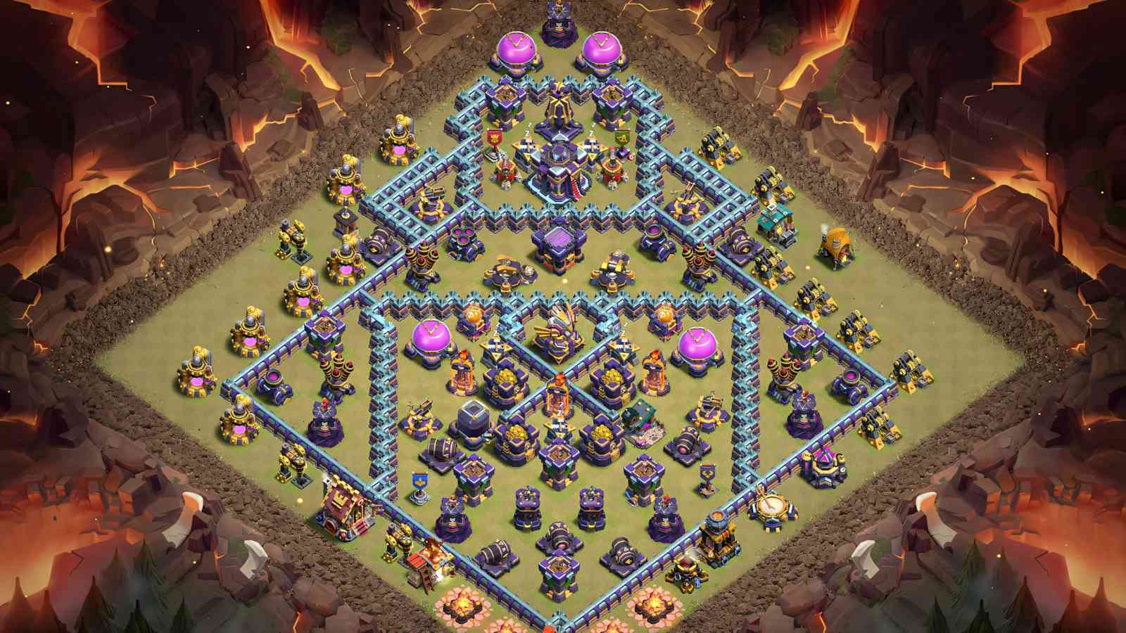 TH15 Anti 3 Star War Base with 2x Poison Towers