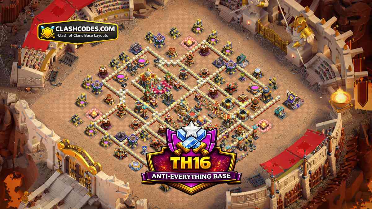 TH16 Anti Everything War Base Layout (Copy Link)