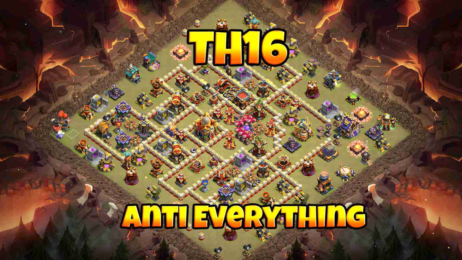 Insane TH16 Clan War Defense Base