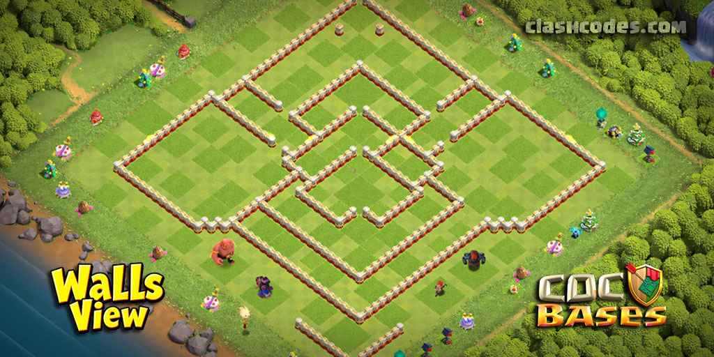 Walls View For TH16 Farming