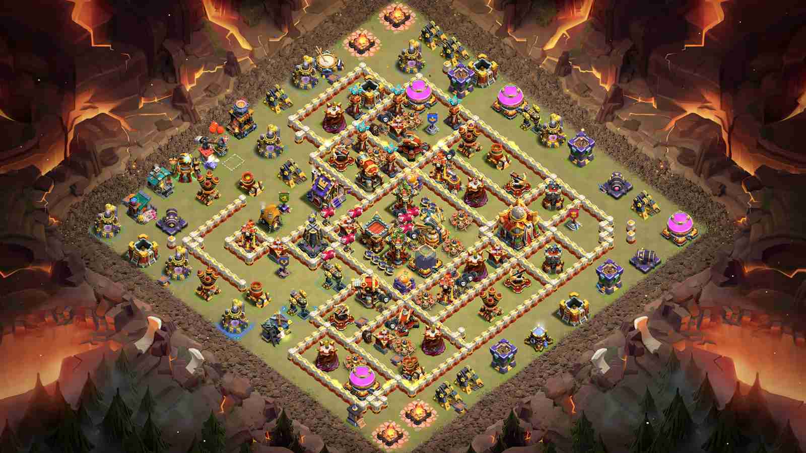 Strong TH16 Anti-Air Clan War Base Design