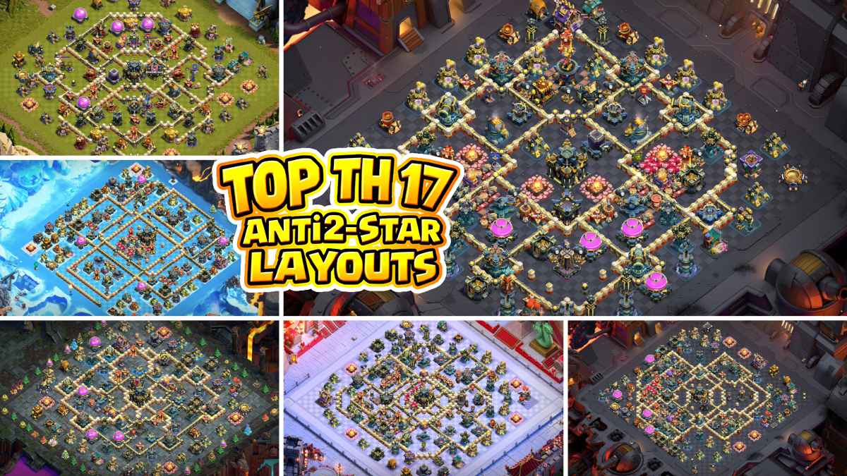 Best Anti-2 Star TH17 Base Layouts