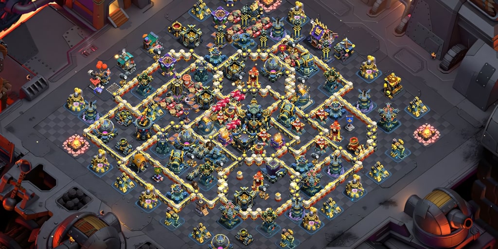 TH17 anti air defense base layout for Clash of Clans