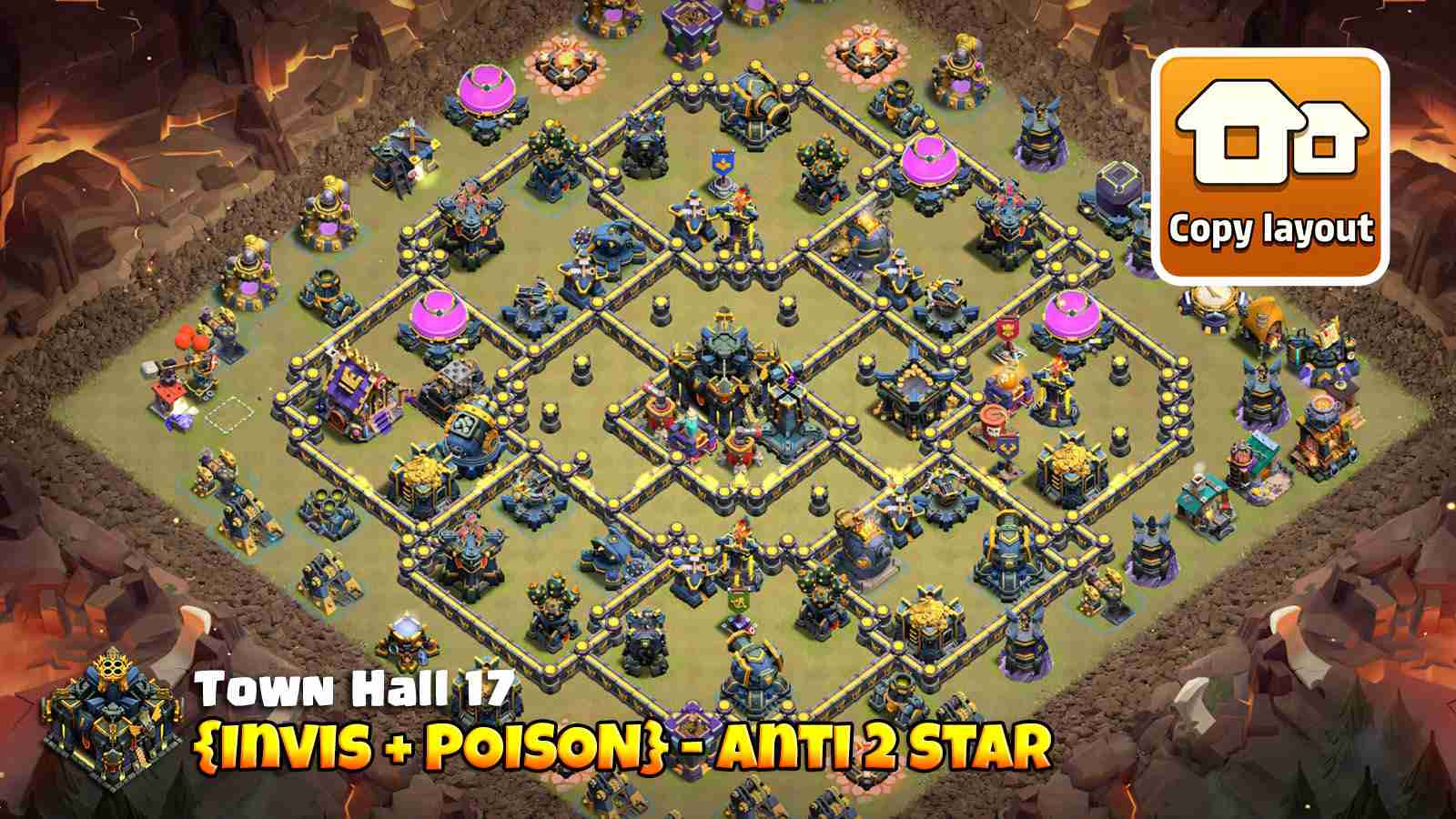 Town Hall and Monolith hidden by Invisibility Tower defense