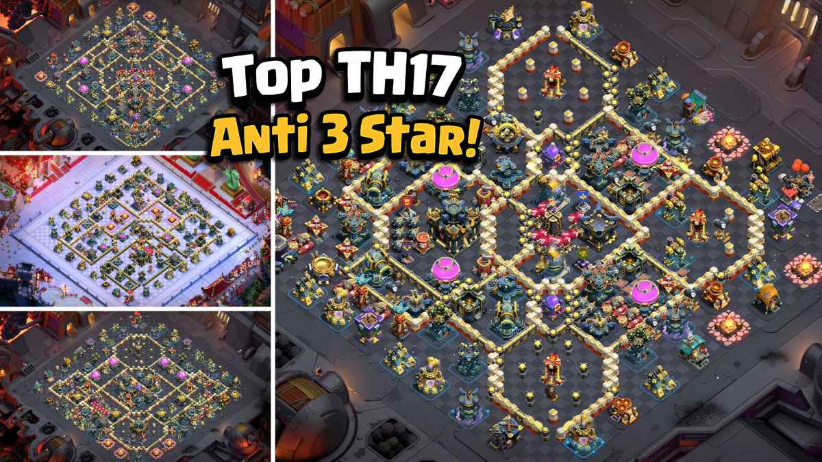 Top Anti 3 Stars TH17 Base Links