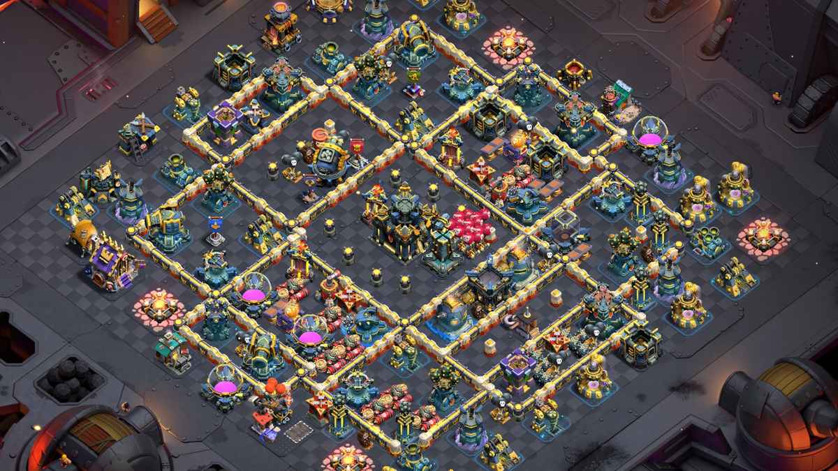 TH17 Anti 2 Star Base Layout with Strategic Trap Placement and Defenses