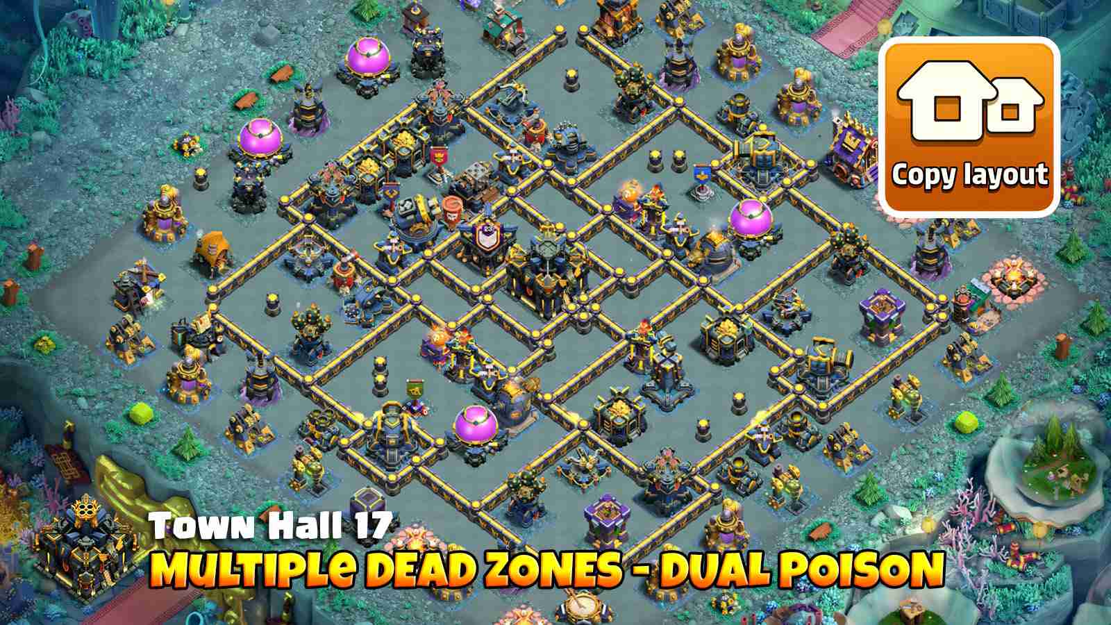 Wide spacing to reduce fireball damage and fail Warden Strategy
