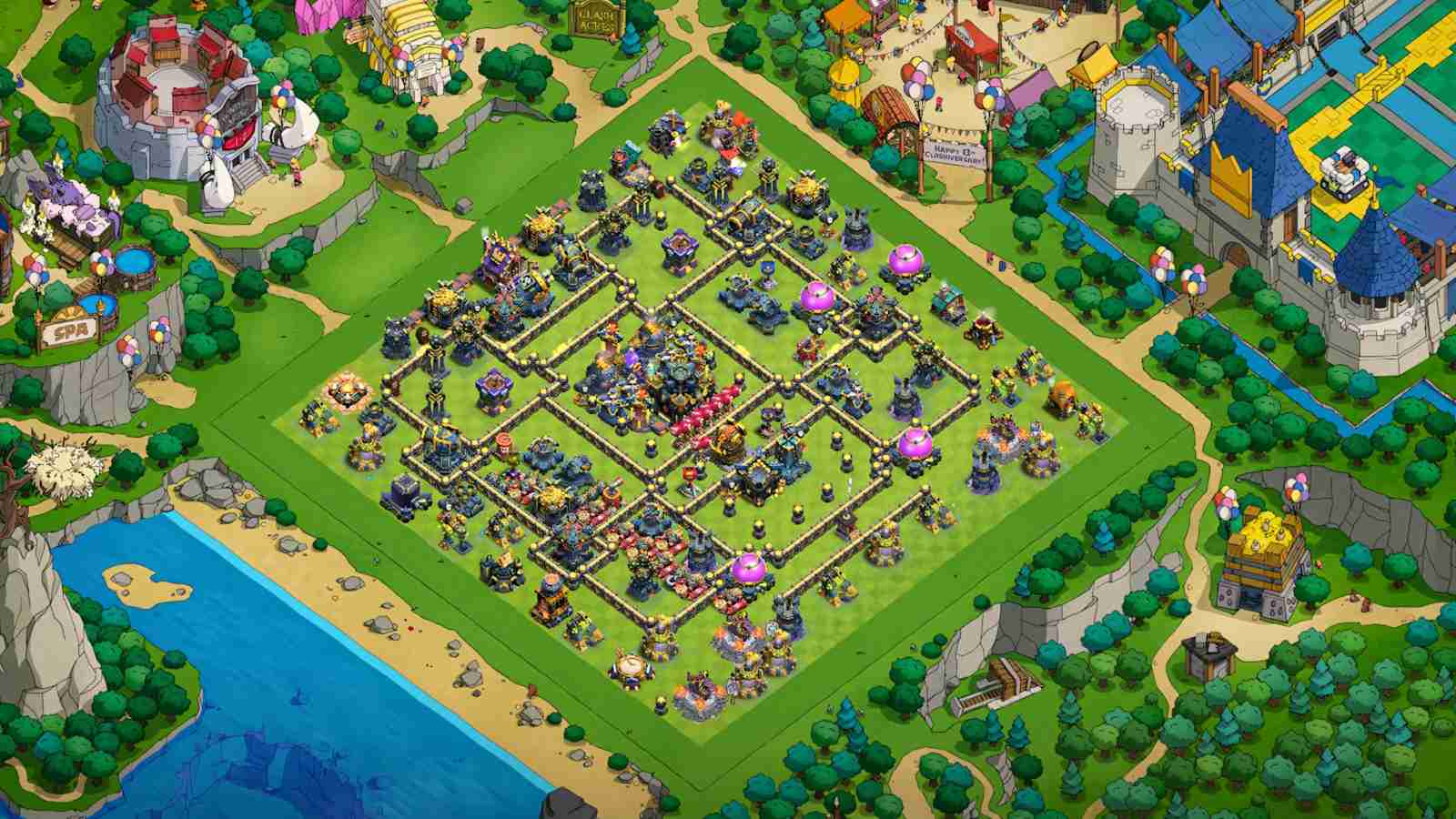 Proven TH17 Anti Blimp Design with Strong Clan Castle Troops