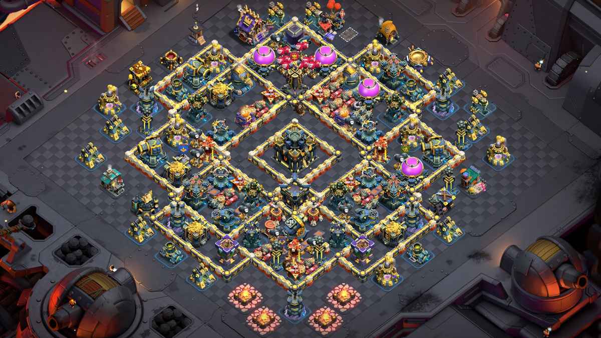 TH17 Farming Base Design with Resource Protection and Anti 2 Star Defense