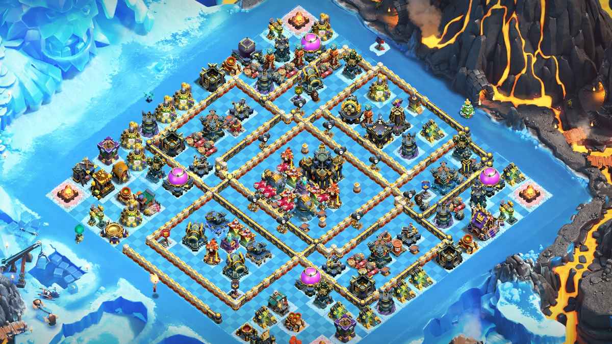 TH17 Anti 2 Star War Base Design for Clan Wars and Trophy Pushing