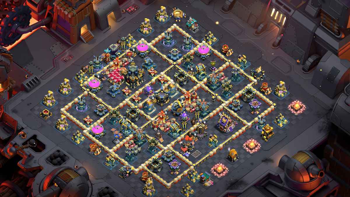 TH17 war base layout with anti-3 star defense blueprint in Clash of Clans 2025 meta design for clan wars