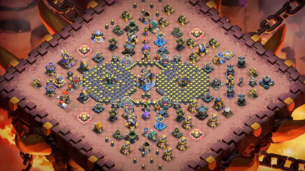 TH18 CWL Base to Defend Against Air Attacks