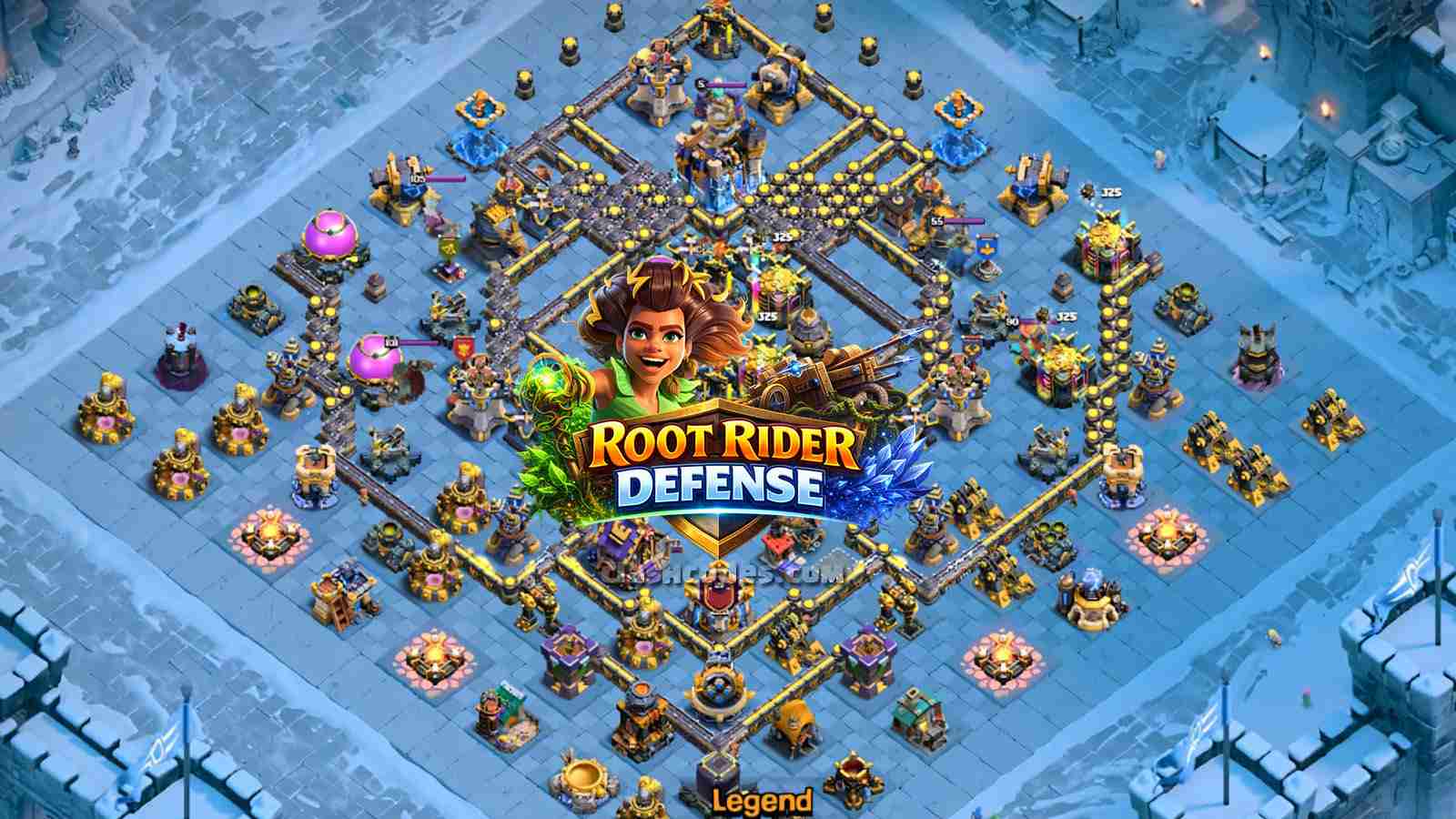 TH18 Anti-Root Rider Base for War Defense