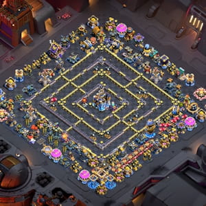 أفضل مخطط قاعدة حرب قاعة المدينة 18 مضاد لنجمتين (تحديث 2026)