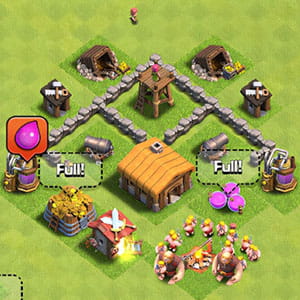 Town Hall 2 Hybrid Defense Base Link (Anti 2 Star)