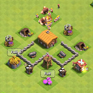 TH2 Trophy War Base Anti Archer Layout | Clash of Clans