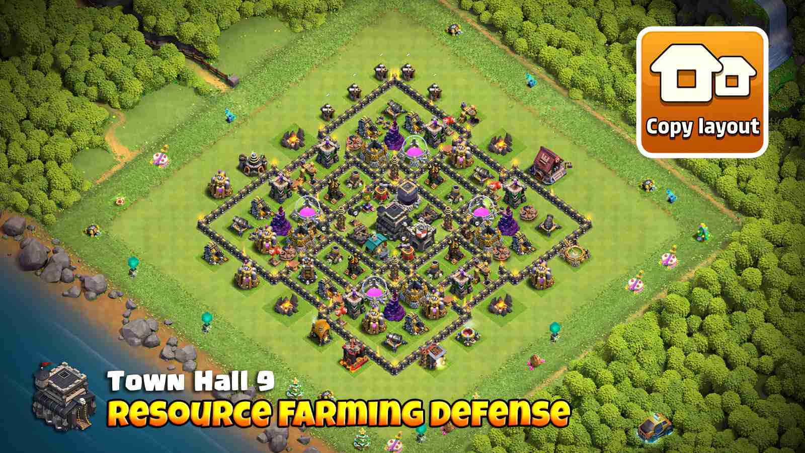 Town Hall 9 Farming Base Layouts: Perfect Designs for Resource Farming
