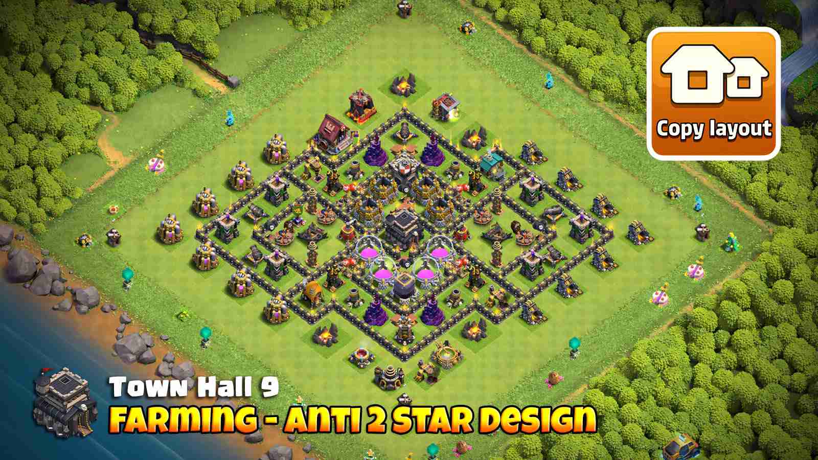 TH9 Base Farming - Anti Everything | Clash of Clans