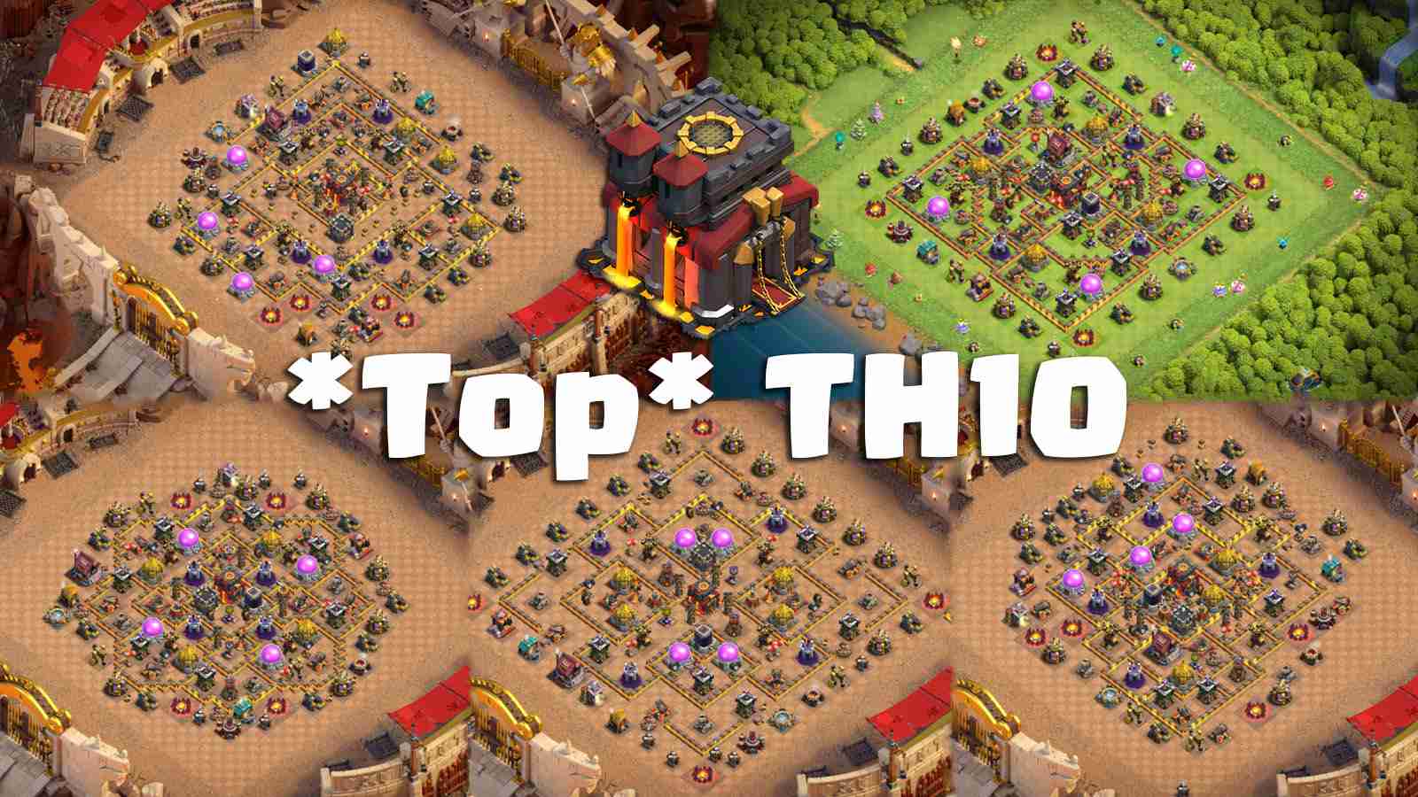 Top 5 Best TH10 COC Bases (War/Farming/Hybrid)