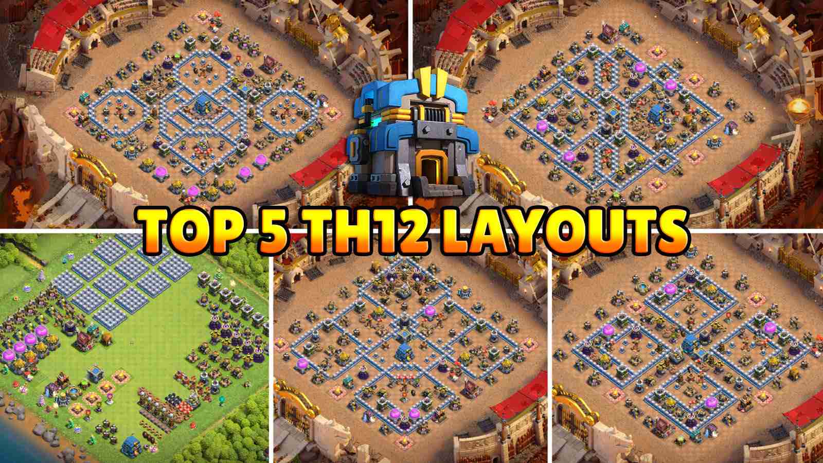 Top 5 COC TH12 Bases For (War/Farm/Hybrid) Defense