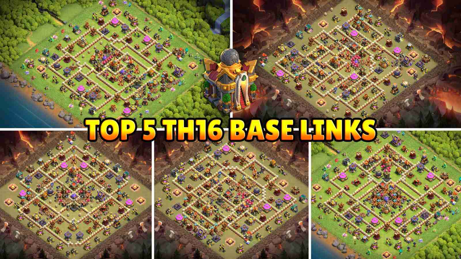 Top TH16 Base Links for War, Legends & RC Walk Defense (2025 Meta)
