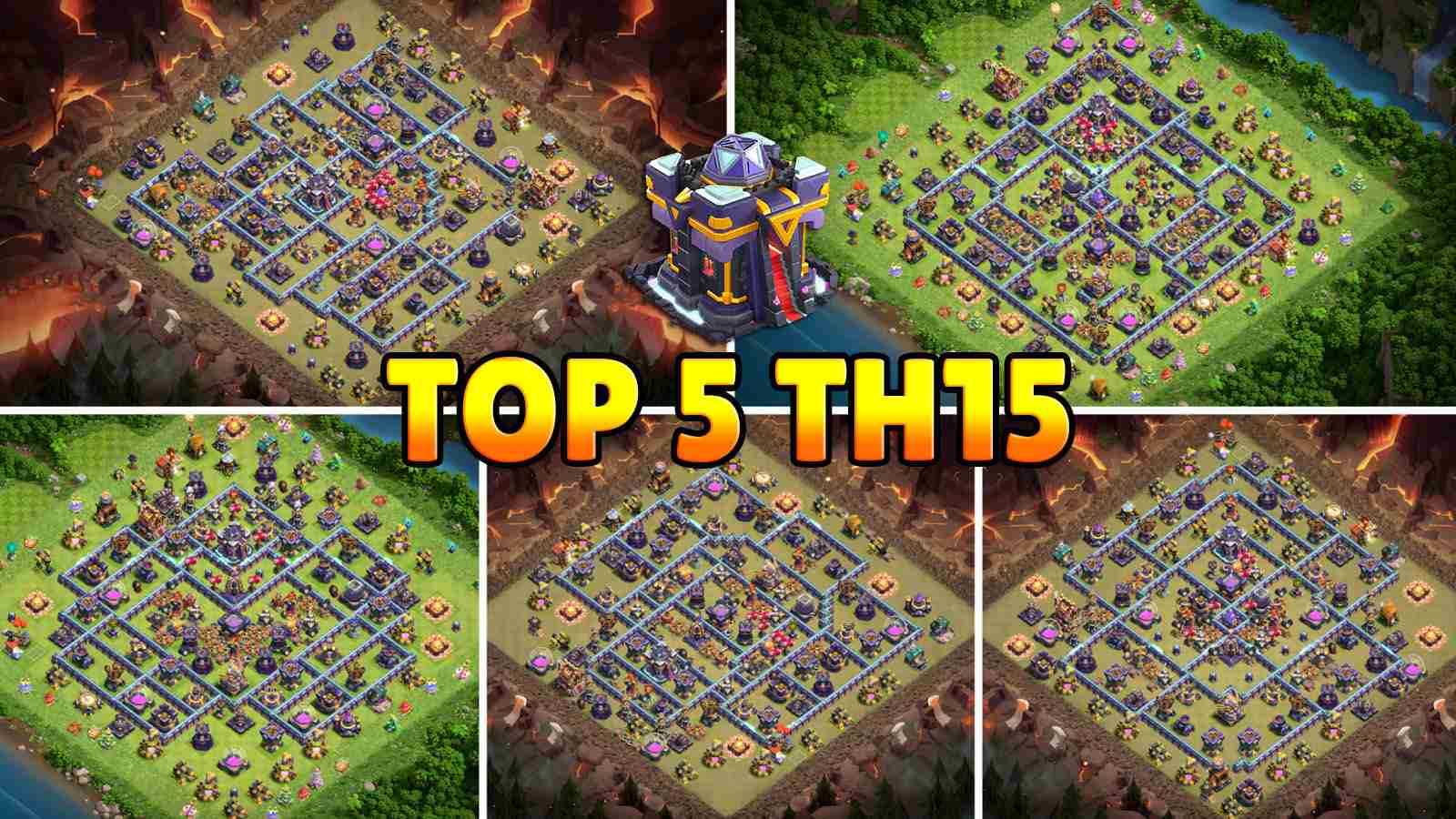 Top 5 Best COC TH15 Base Links (War/Hybrid/Farming)
