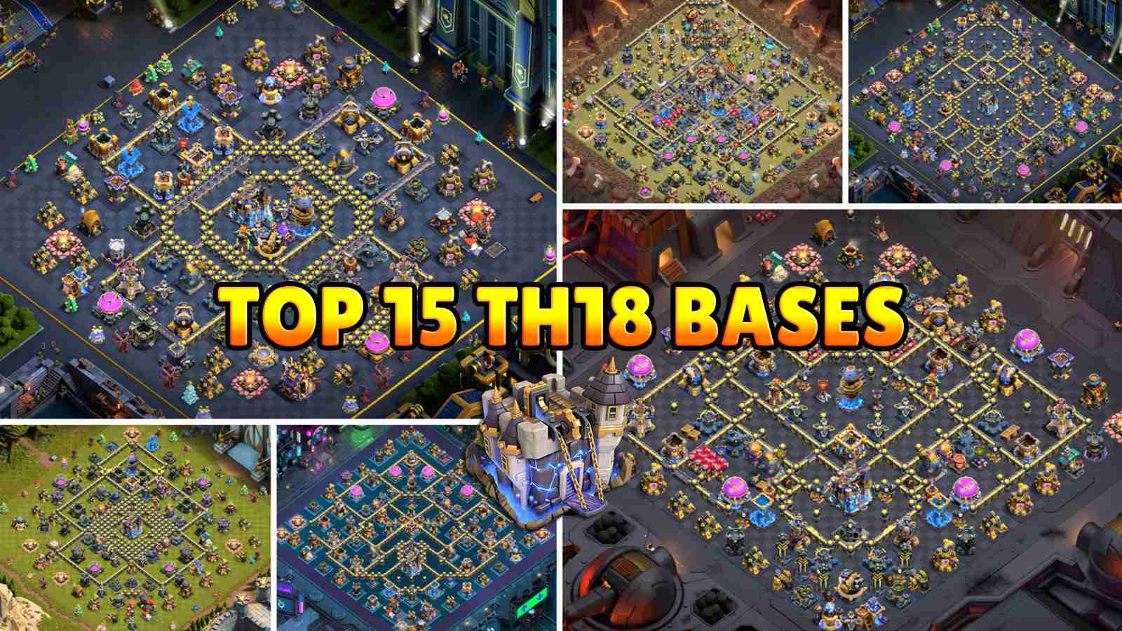 Top 15 TH18 COC Bases with Links (War, Legend, CWL) Defense