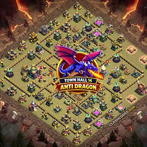 TH14 Dragon Defense Layout for Clash of Clans