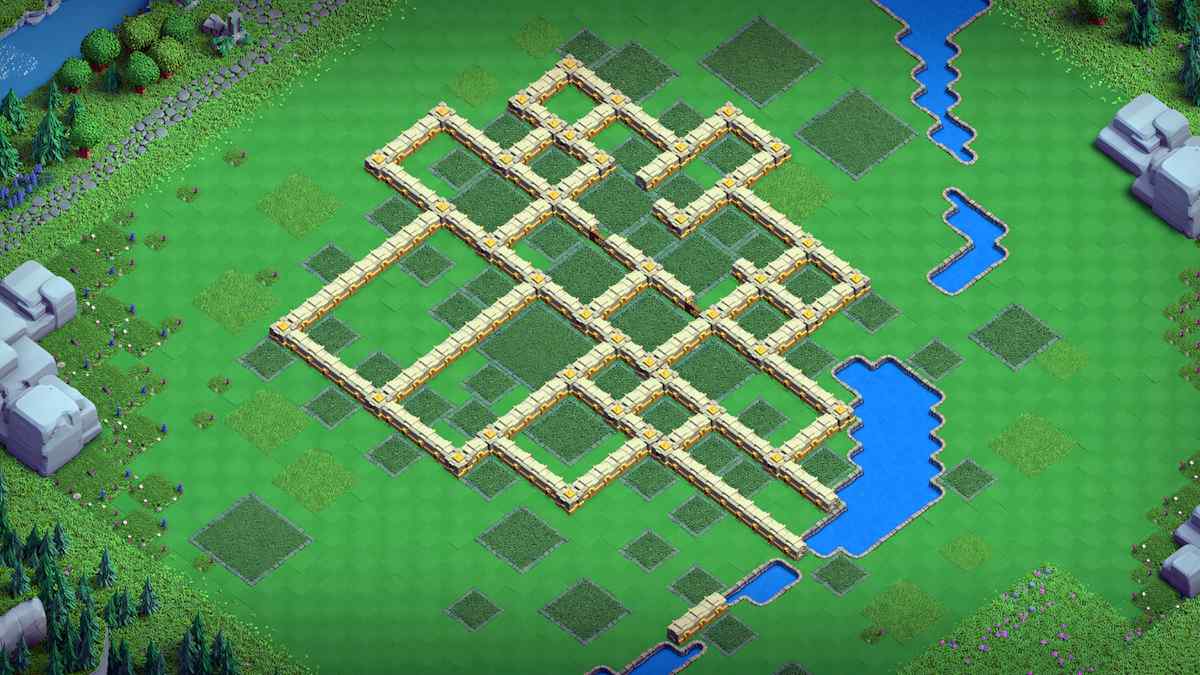 Wall Layout For Level 5 Barbarian Camp - Clash of Clans
