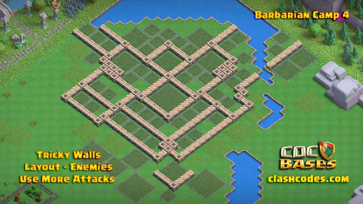 Barbarian Camp Lvl 4 Tricky Walls View