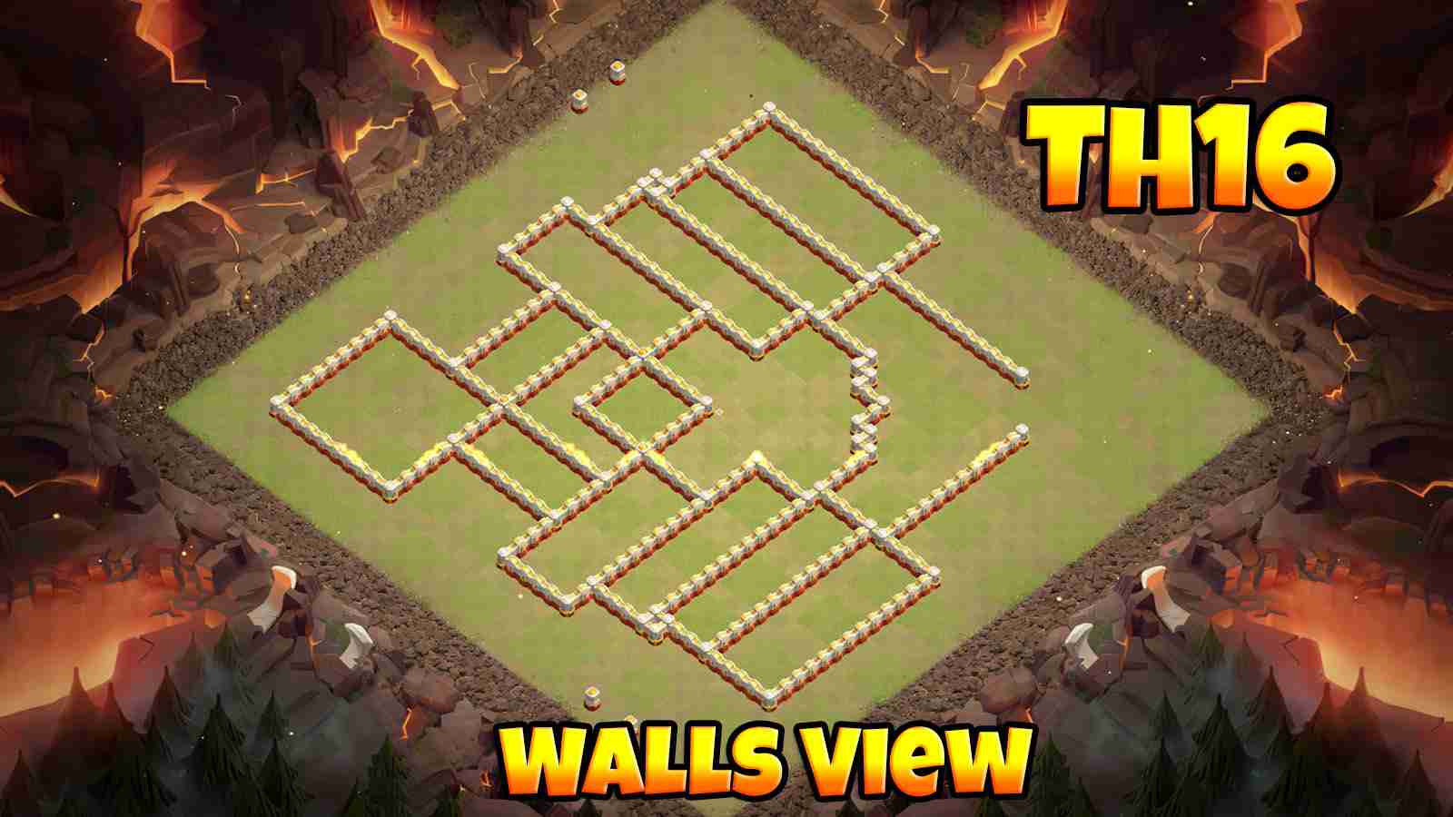 TH16 wall layout to block funnel and protect core