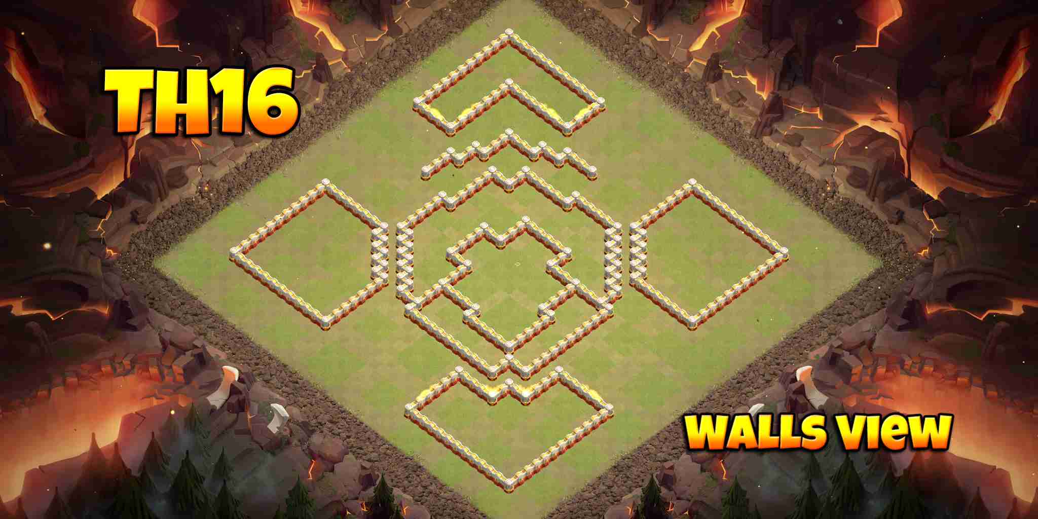 Walls Layout For TH16 Ground Defense
