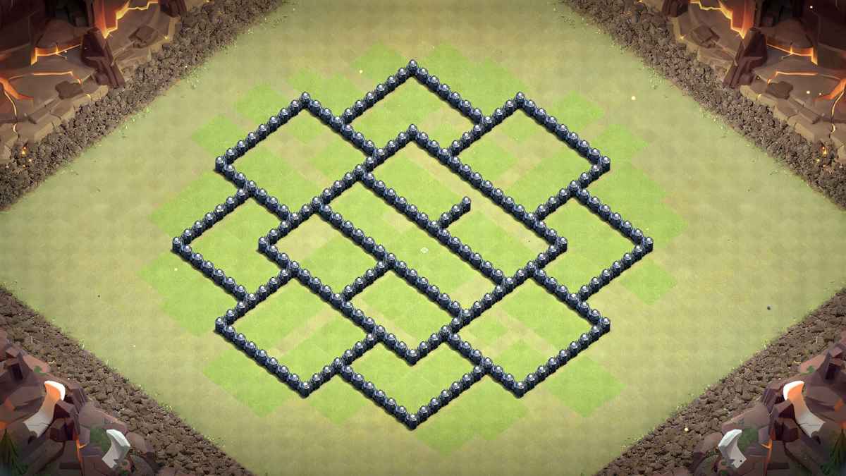 Walls View For TH8 Home Village - Clash of Clans 2025