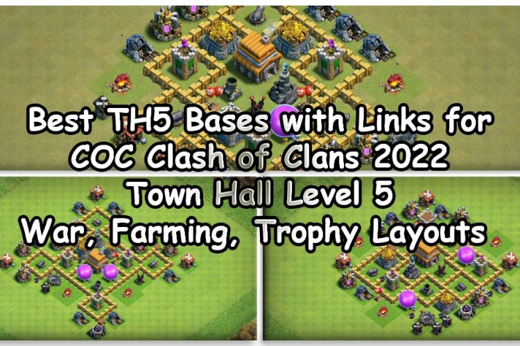 TH5 Base link for CoC. War, Farming, Trophy base layout