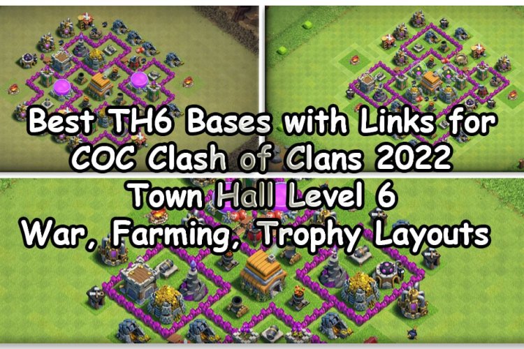 TH6 Base link for CoC. War, Farming, Trophy base layout