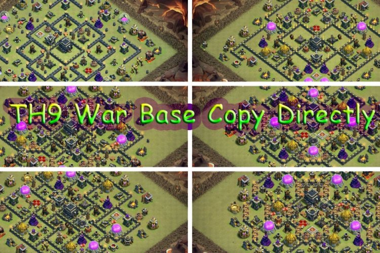 TH9 Base link for CoC. War, Farming, Trophy, Hybrid base, Anti 3 star, Anti Dragon, Anti 2 star, Legend Base