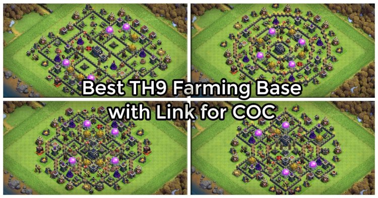 Best TH9 Farming Base with Link for CoC